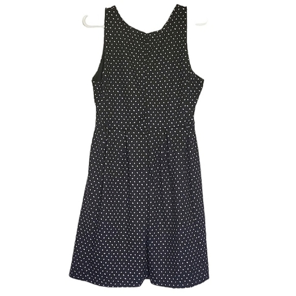 7131 * Elle Polka Dot Midi Dress Black White Size 12 - Picture 2 of 10